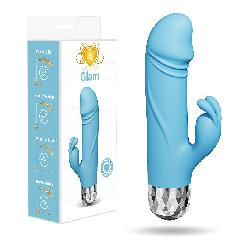Glam Mini Rabbit Vibrator Blue