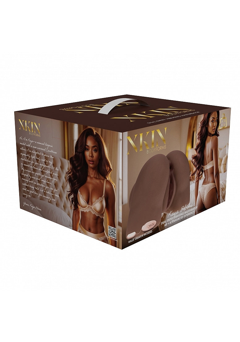 XKIN Kaya Bloom Dual Entry Masturbator Brown
