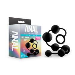 Anal Adventures Platinum Anal Beads Black 16-Inch