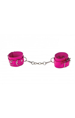 Ouch! Leather Cuffs Pink