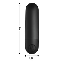 21X Vibrating Bullet with Remote - Black