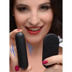 21X Vibrating Bullet with Remote - Black