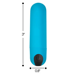 21X Vibrating Bullet with Remote - Blue
