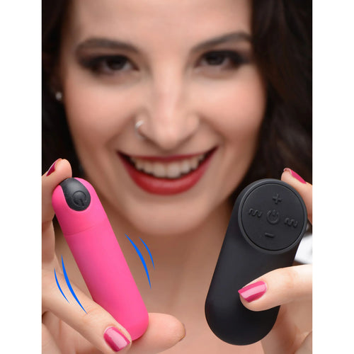 21X Vibrating Bullet with Remote - Pink