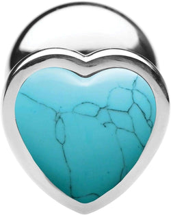 Booty Sparks Turquoise Heart Anal Plug Large