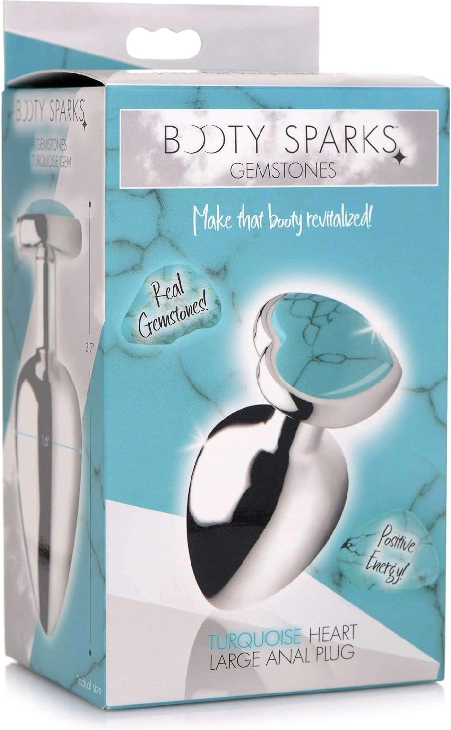 Booty Sparks Turquoise Heart Anal Plug Large