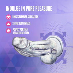 Naturally Yours Bling Sparkling Dildo Clear 7.5"