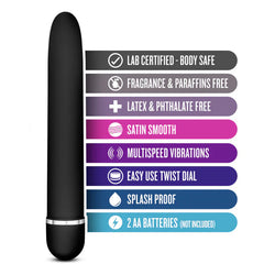Rosé Luxuriate Vibrator Black 7-Inch