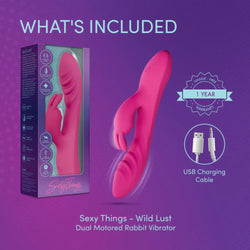 Sexy Things Wild Lust Rabbit Vibe Pink 5"