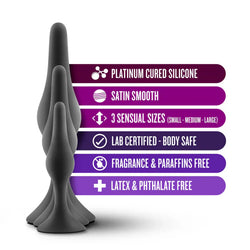 Luxe Beginner Kit Anal Plug Black