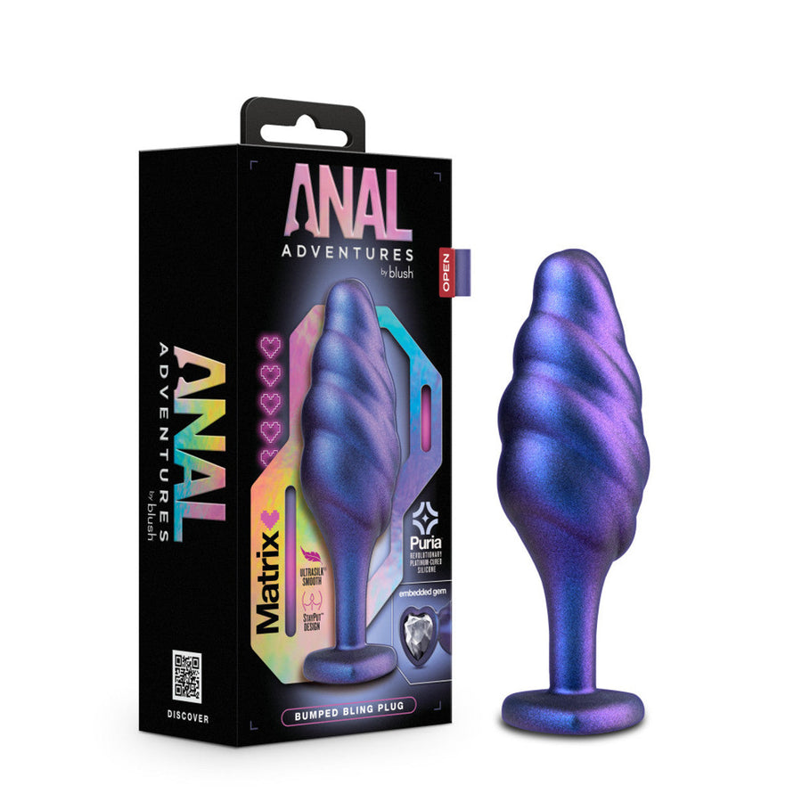 Anal Adventures Bumped Bling Sapphire
