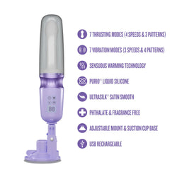 Temptasia Violet Vixen Thrusting Dildo 5.25"