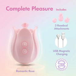 Play With Me Romantic Rose Vibrator Pink