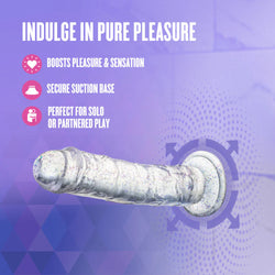 Naturally Yours Glamor Sparkling Dildo Clear 7"