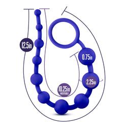 Luxe Anal Beads Indigo 12.5-Inch