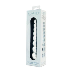Clarity Glass Dildo Elysian Pearls 6.7"