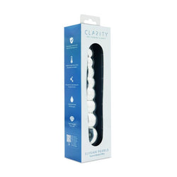 Clarity Glass Dildo Elysian Pearls 6.7"