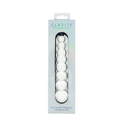 Clarity Glass Dildo Elysian Pearls 6.7"