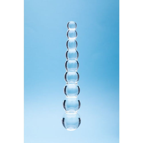 Clarity Glass Dildo Elysian Pearls 6.7"
