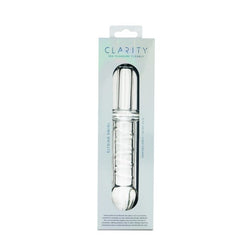 Clarity Glass Dildo Elysian Swirl 5.6"