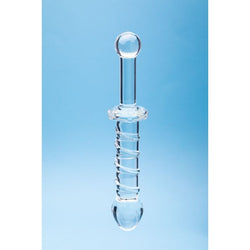 Clarity Glass Dildo Elysian Swirl 5.6"