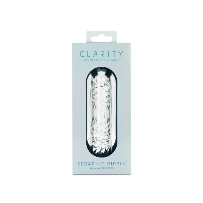 Clarity Glass Dildo Seraphic Ripple 6.2"