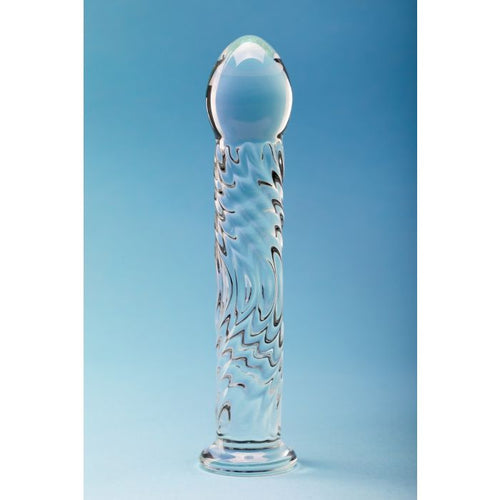 Clarity Glass Dildo Seraphic Ripple 6.2"