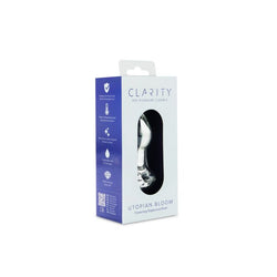 Clarity Glass Dildo Utopian Bloom 4.3"