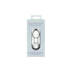 Clarity Glass Dildo Utopian Bloom 4.3"