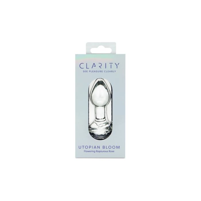 Clarity Glass Dildo Utopian Bloom 4.3"