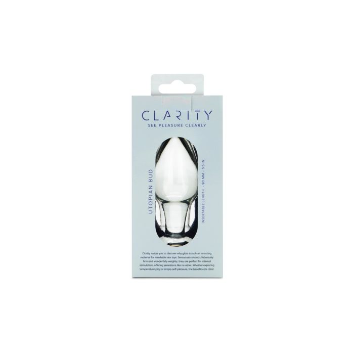 Clarity Glass Dildo Utopian Bud 3.5"