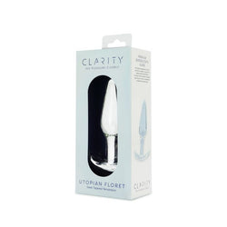 Clarity Glass Dildo Utopian Floret 4.3"