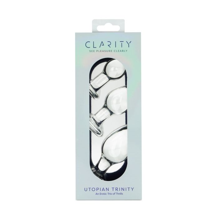 Clarity Glass Dildo Utopian Trinity Set Sm/Md/Lg