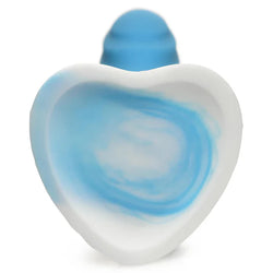 Simply Sweet Rippled Silicone Dildo Blue 7"