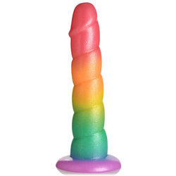 Simply Sweet Swirl Rainbow Dildo 6.6 inch
