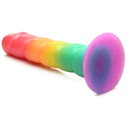 Simply Sweet Swirl Rainbow Dildo 6.6 inch