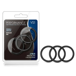 Performance Plus VS1 Penis Rings Black 3-Pack