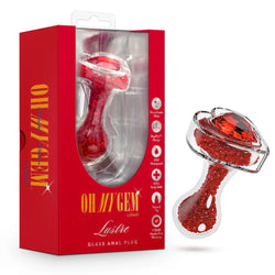 Oh My Gem Lustre Glass Anal Plug Ruby