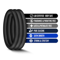 Performance Plus VS1 Penis Rings Black 3-Pack