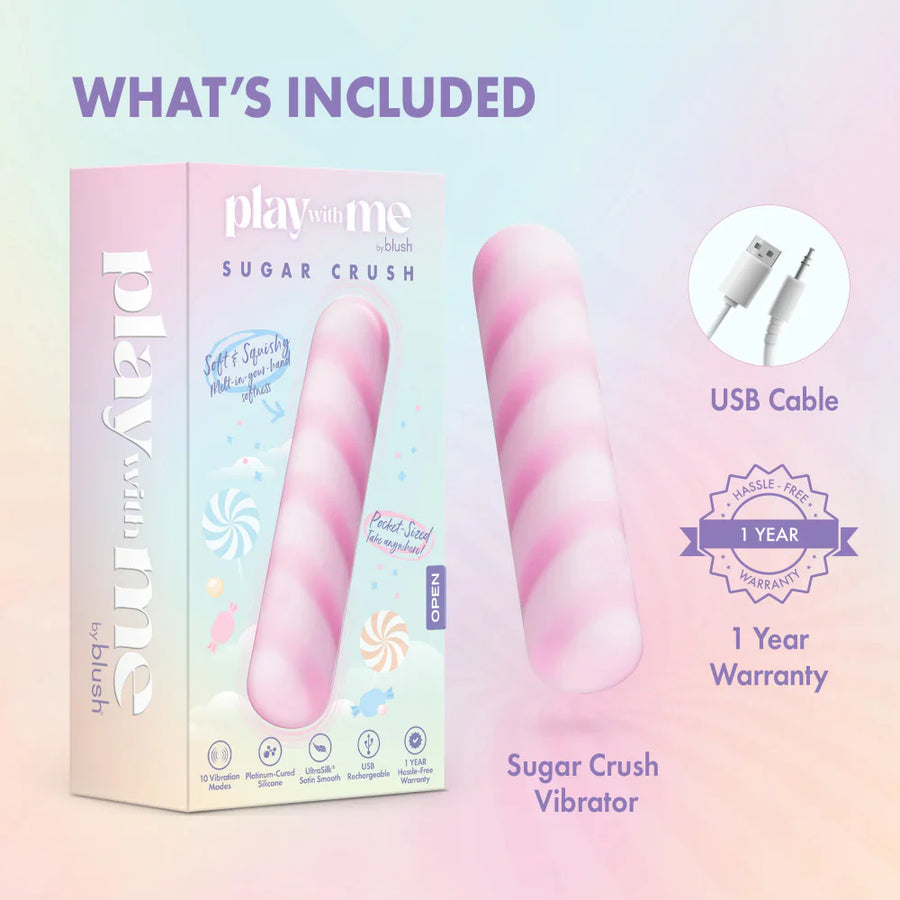 Play With Me Sugar Crush Vibrator Pink
