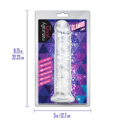 Naturally Yours Glamor Sparkling Dildo Clear 7"