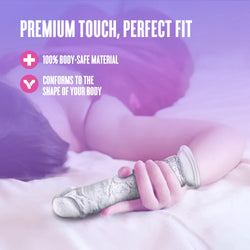 Naturally Yours Gala Sparkling Dildo Clear 6"