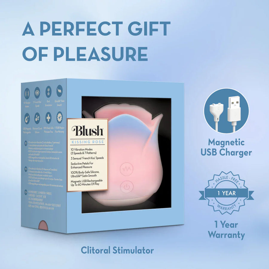 Blush Collection Kissing Rose Vibrator Pink