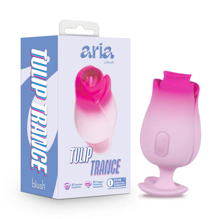 Aria Tulip Trance Suction Vibrator Pink