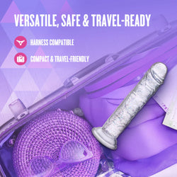 Naturally Yours Glamor Sparkling Dildo Clear 7"