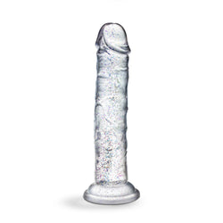 Naturally Yours Glamor Sparkling Dildo Clear 7"