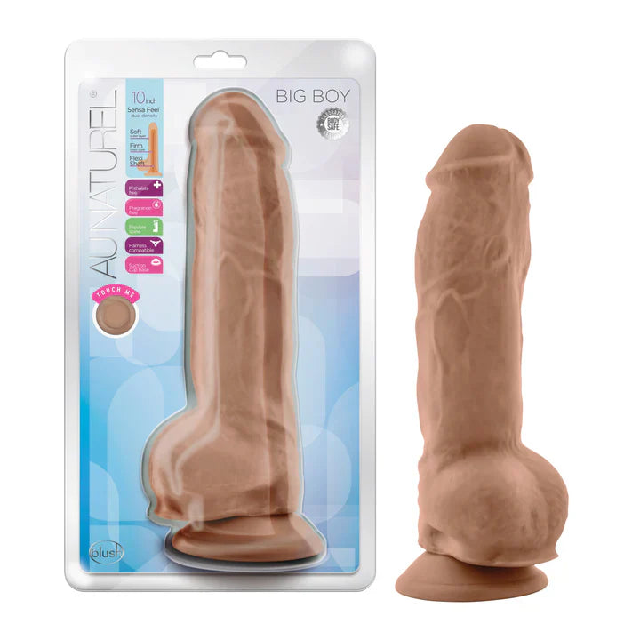 Au Naturel Big Boy Realistic Dildo Mocha 10"