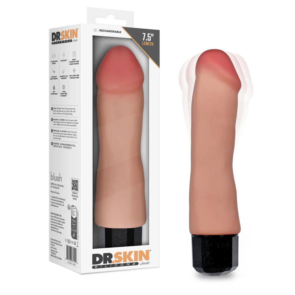 Dr. Skin Dr. Avery Vibrating Dildo Beige 7.5"