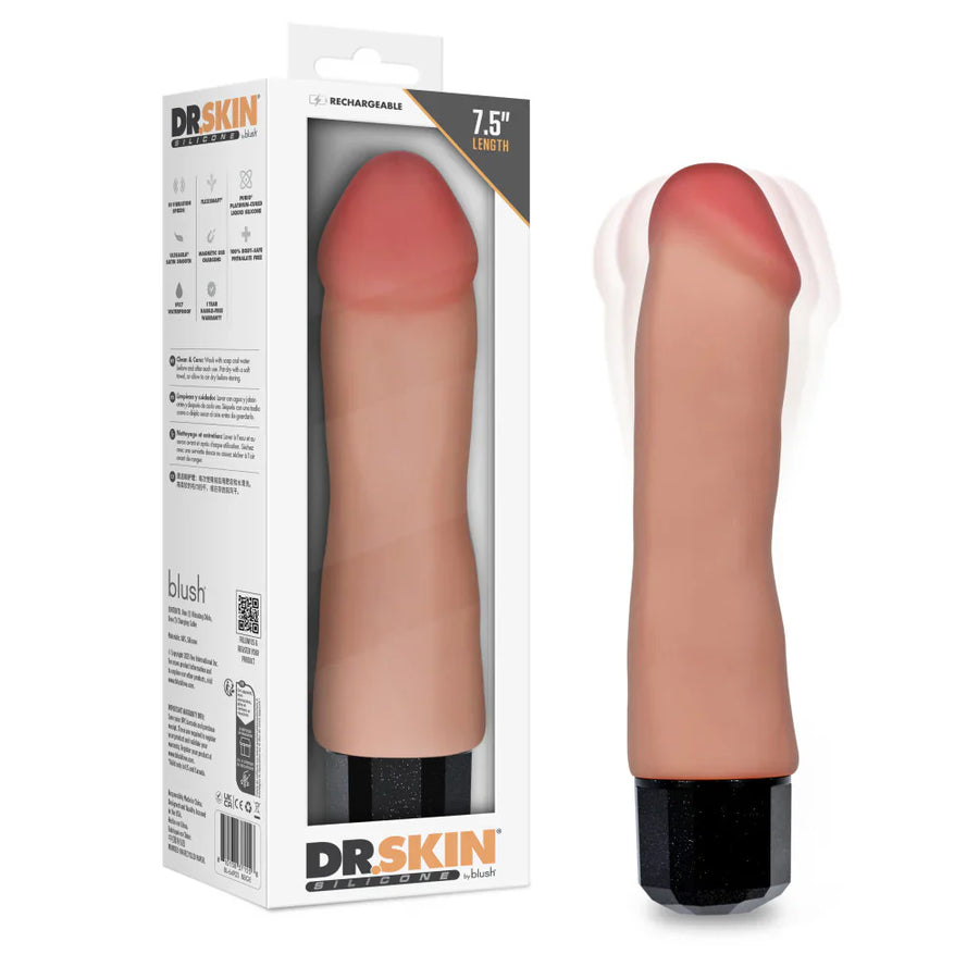 Dr. Skin Dr. Avery Vibrating Dildo Beige 7.5"