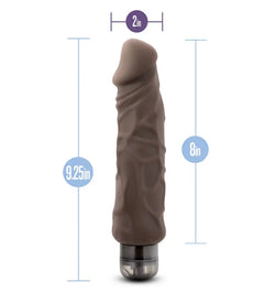 Au Naturel Home Wrecker Vibrating Dildo Brown 9.25"